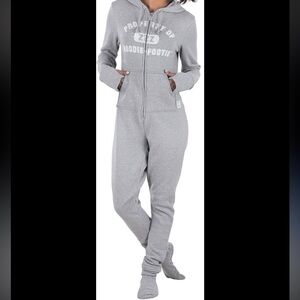 Gray Hoodie-Footie Pajamagram Onesie